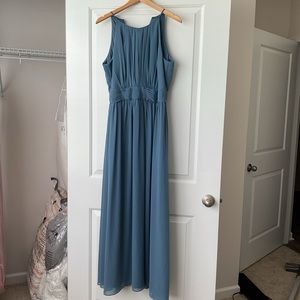 Blue dress from David’s bridal
